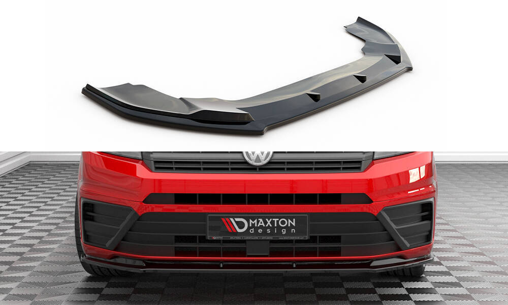 Voorspoiler passend voor VW Crafter MK2 2017- .. Maxton Glans Zwart V.1