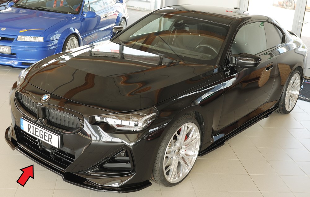 Voorspoiler passend voor BMW 2ER G42/G2C – 07.2021 glans zwart