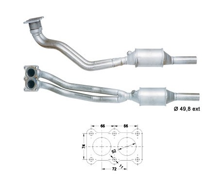 Audi A3 1.6i 1595 cc 74 Kw / 100 cv AKL Magnaflow CAT Bouwjaar: