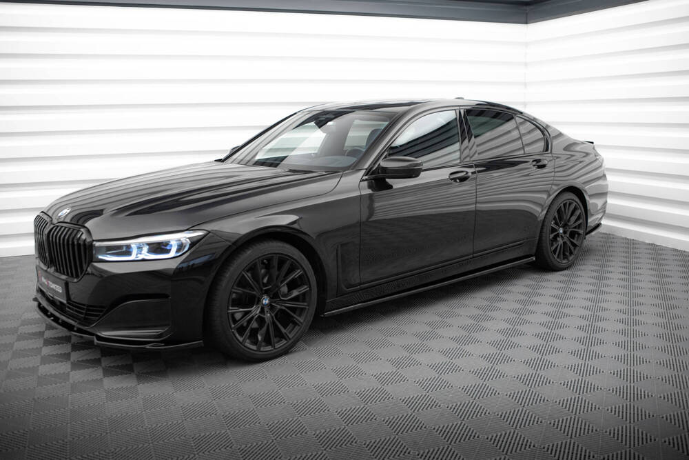 Zijskirts BMW 7-Serie G11 FL Maxton Glans Zwart