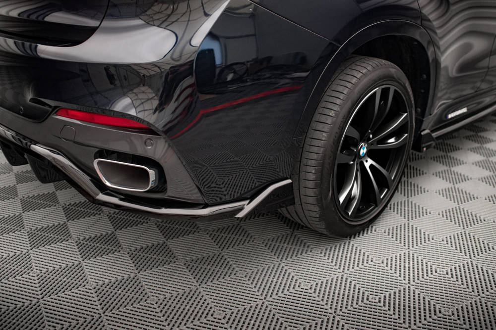Diffuser passend voor BMW X6 M pakket F16 Maxton Glans Zwart