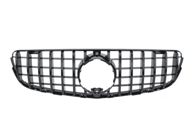 Grill passend voor Mercedes GLC X253 C253 (2015-2018) GT R Look Glans Zwart