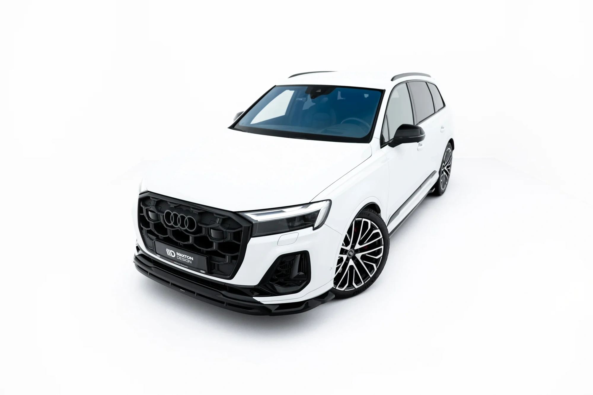Voorspoiler Audi Q7 S-Line MK2 Facelift 2 Maxton Glanzend zwart