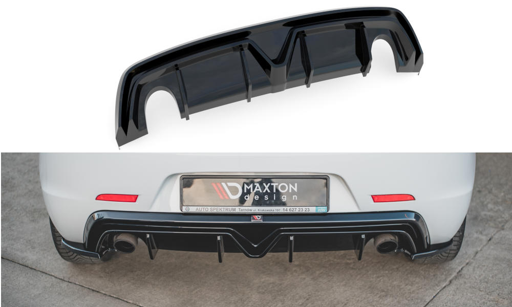 Diffuser Alfa Romeo Giulietta Facelift Glanzend Zwart Duplex