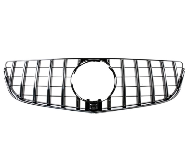 Grill passend voor Mercedes C207 W207 A207 Facelift (2013-2017) Coupe Cabrio GTR Look Glans Zwart/Chroom Camera