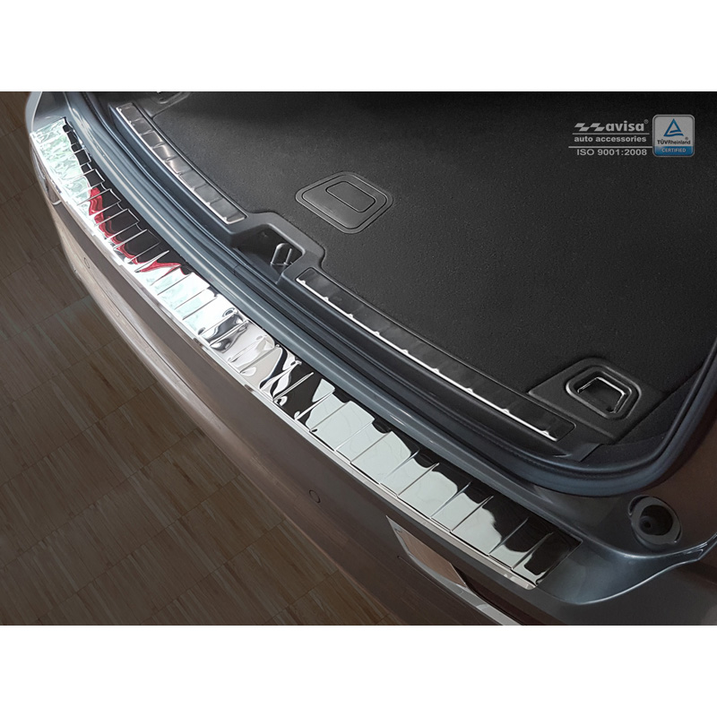 Chroom RVS Achterbumperprotector  Volvo XC60 II 2017-2021 & FL 2021- incl. R-Design 'Ribs'