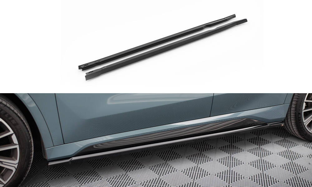 Zijskirts passend voor BMW X1 M Pakket U11 Maxton Glans Zwart