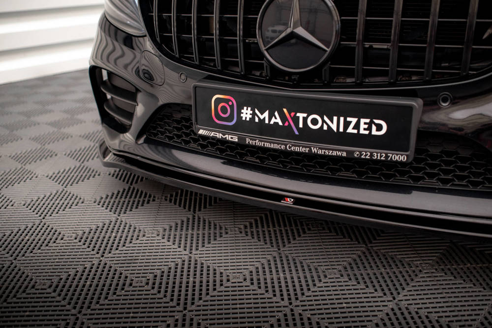 Voorspoiler V.1 Mercedes C Klasse AMG Line & C43 AMG W205 / C205 Facelift Maxton Glans Zwart