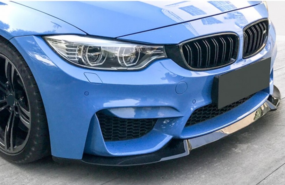 Voorspoiler passend voor BMW M4 F82 / F83 Coupe / Cabrio Glanzend Zwart