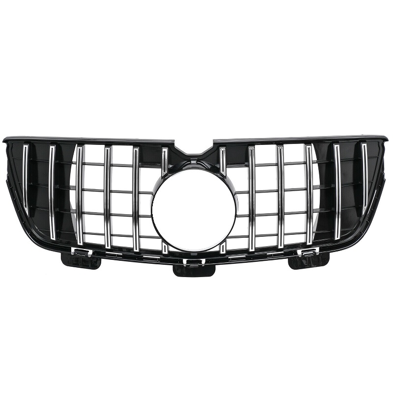 Grill passend voor Mercedes GL X164 W164 10-12 Glans Zwart-Chroom