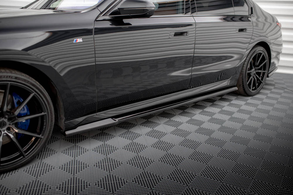 Zijskirts passend voor BMW 7 Serie G70 M Pakket Maxton Glans Zwart