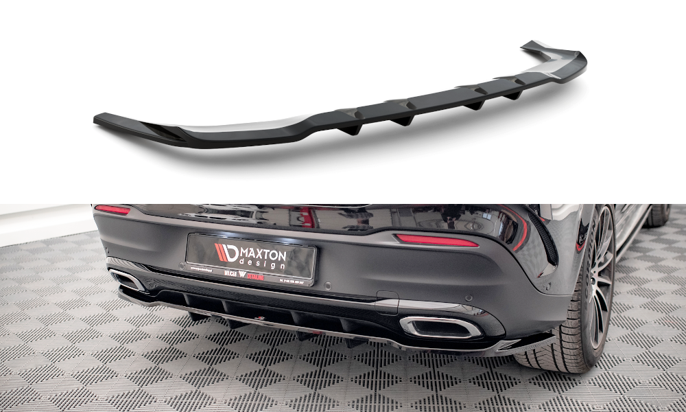 Diffuser passend voor Mercedes GLE Coupe AMG Pakket W167 Maxton Glans Zwart