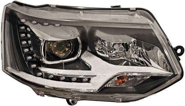 Koplampen passend voor VW T5 bus 09-15 LED Dagrijverlichting Zwart