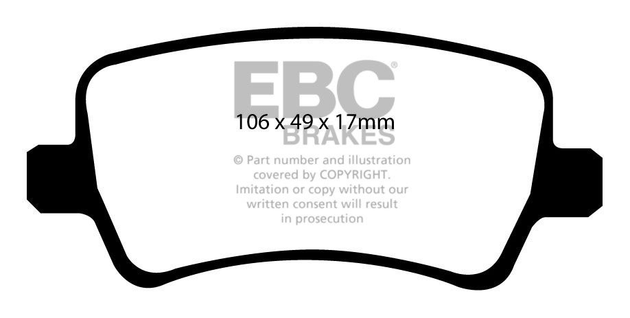 EBC Brakes VOLVO V60 2.0 Turbo T5 2010-.. Remblokken achterzijde