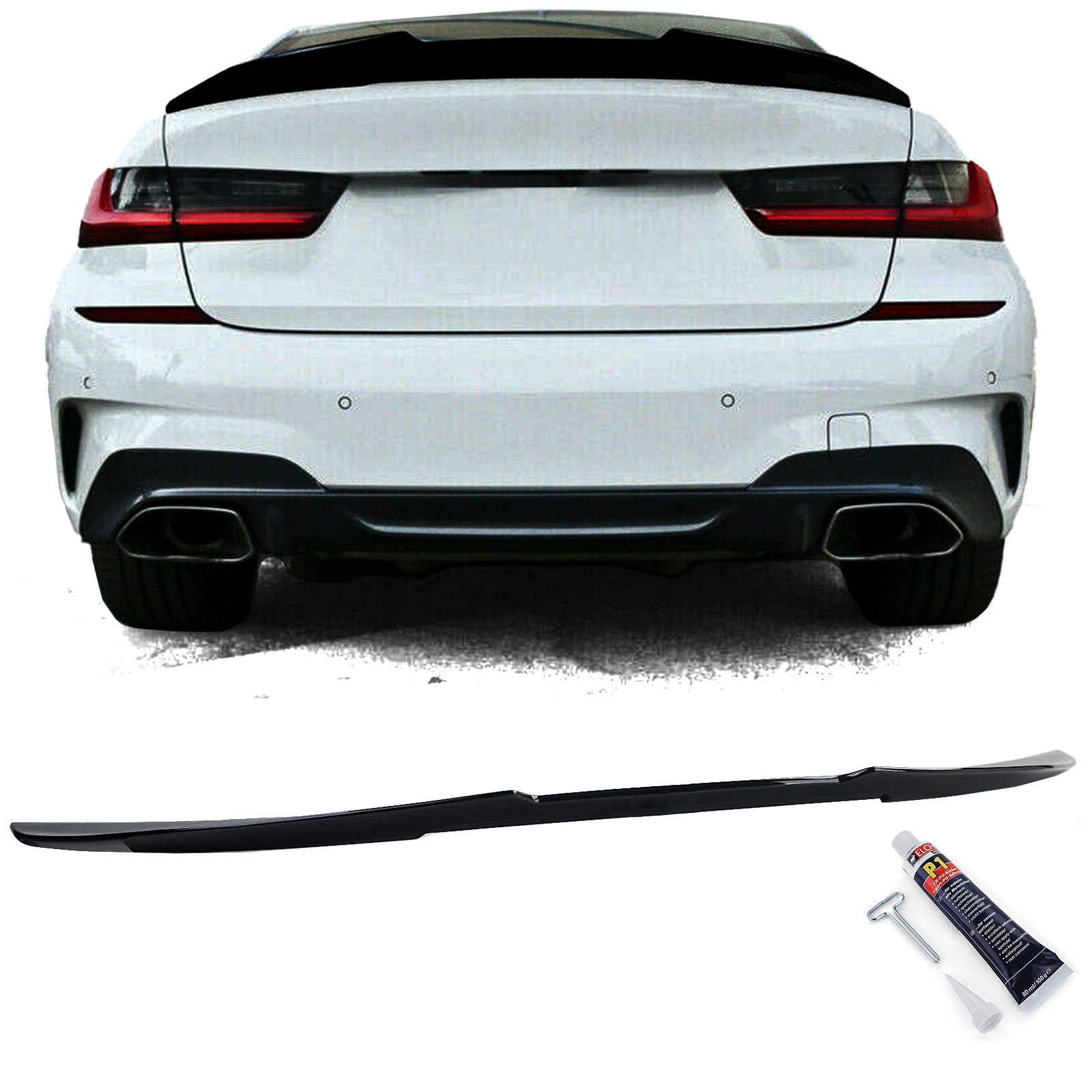 Spoiler passend voor BMW 3 Serie G20 Glans Zwart
