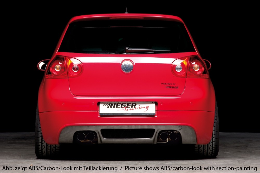 Achterbumper Diffuser passend voor VW Golf V GT/GTI Rieger