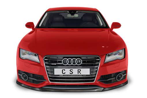 Voorspoiler passend voor Audi A7 S-Line / S7 CSR Glans Zwart