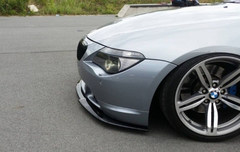 Voorspoiler passend voor BMW 6 E63 / E64 (PREFACE MODEL) V.2 Glanzend Zwart