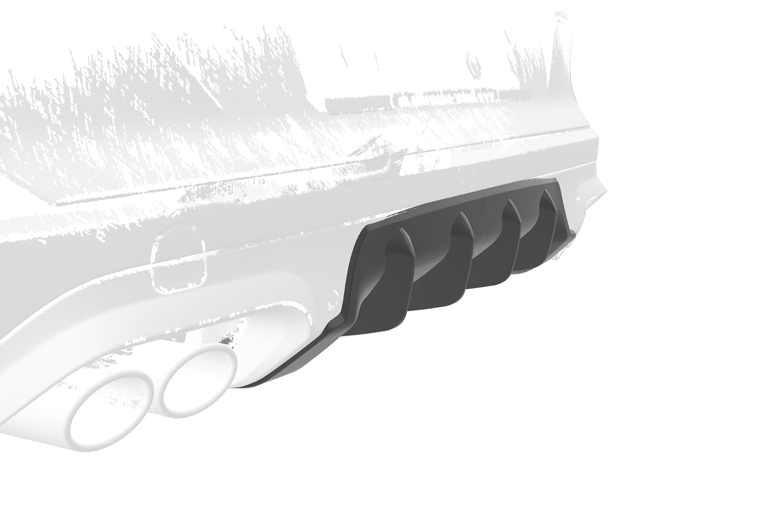 Diffuser passend voor Cupra Formentor CSR Glans Zwart