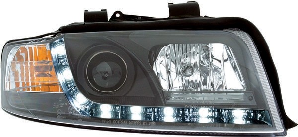 Koplampen passend voor Audi A4 8E 00-04 LED Echte DRL Zwart