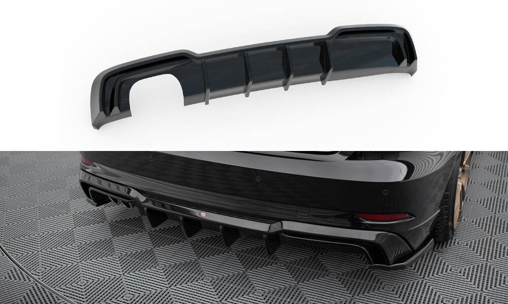 Diffuser passend voor Audi A3 S-Line Sportback 8V FL Maxton Glans Zwart