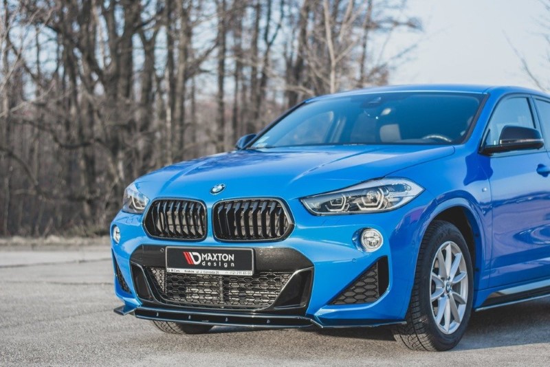 Voorspoiler passend voor BMW X2 F39 M-Pack Glanzend Zwart