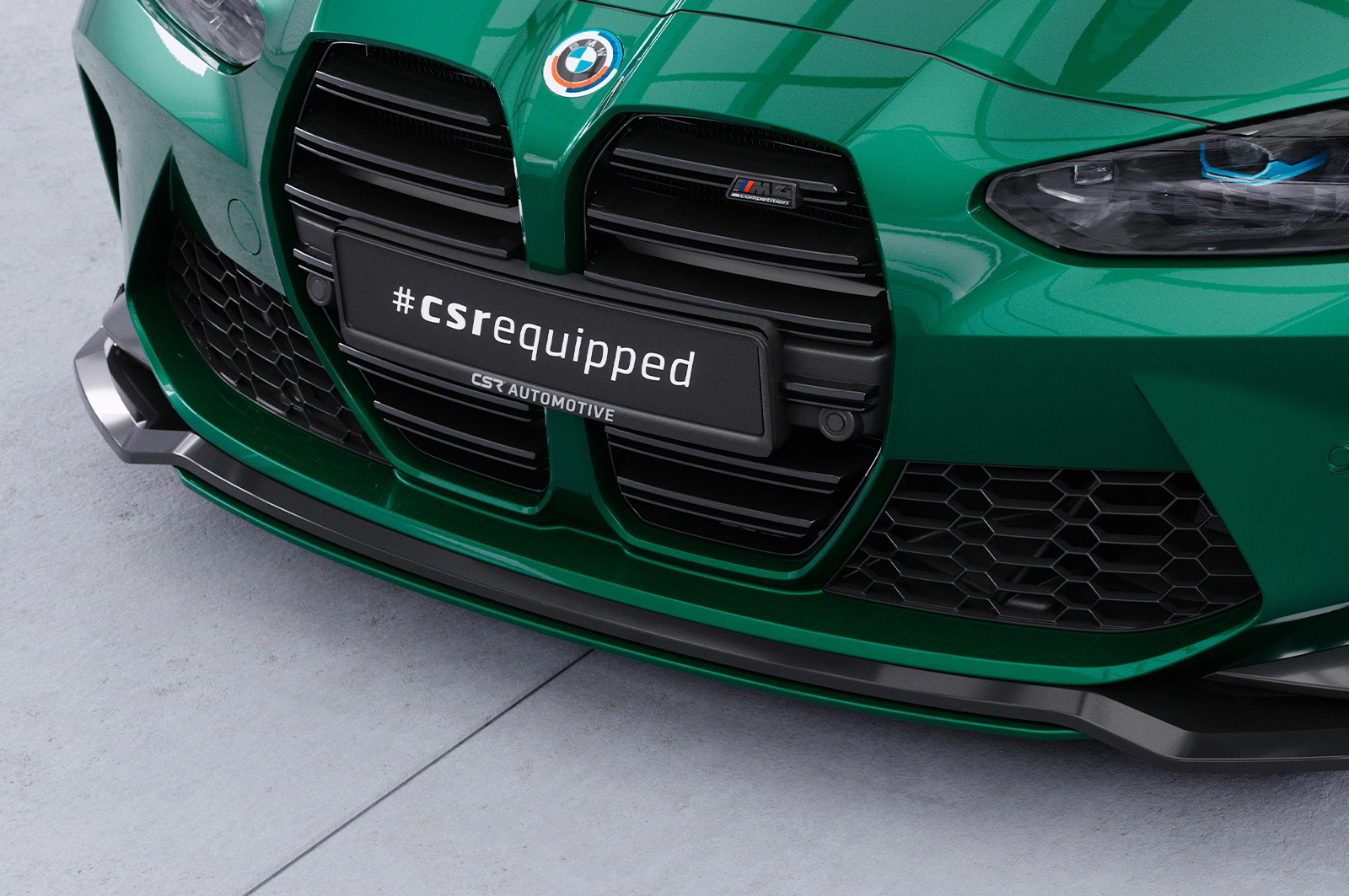 Voorspoiler passend voor BMW M3 (G80/G81) / M4 (G82/G83) glans zwart