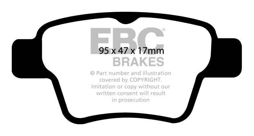 EBC Brakes CITROEN C4 2.0 VTS 2007-2009 Remblokken achterzijde