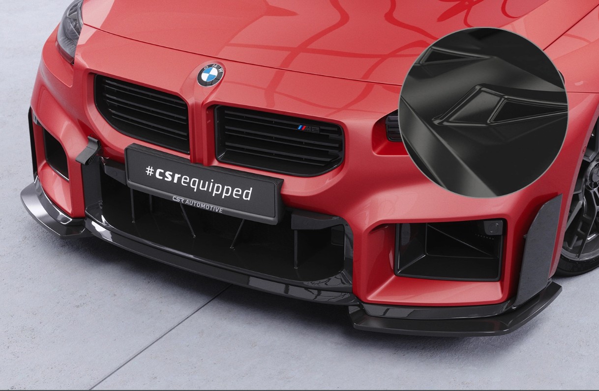 Voorspoiler passend voor BMW M2 G87 CSR Glans Zwart