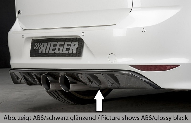 Achterbumper Diffuser Carbon-look Rieger VW Golf R VII