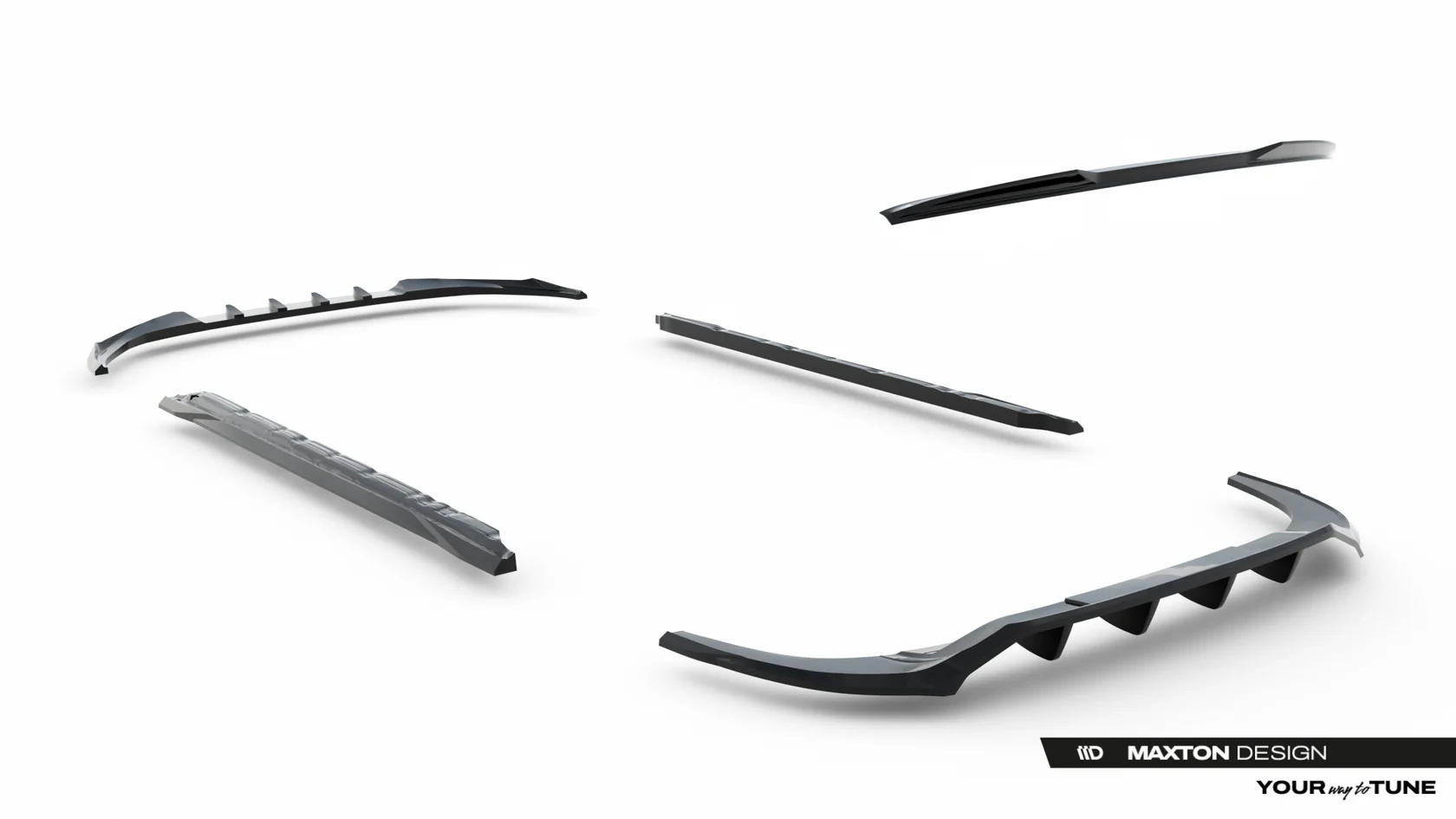 Bodykit passend voor Audi A3 Sedan 8Y Facelift Maxton Glanzend zwart