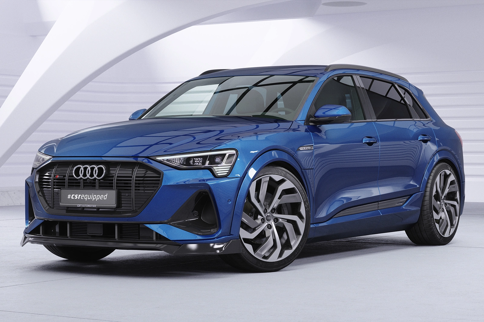Voorspoiler passend voor Audi e-tron GE CSR glans zwart