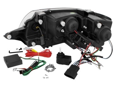 Koplampen passend voor Audi TT 8N 12.98-05 Devil Eyes real DRL LED Zwart