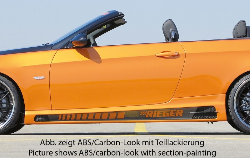 Zijskirts passend voor BMW E92 coupe ABS Carbon-look Rieger