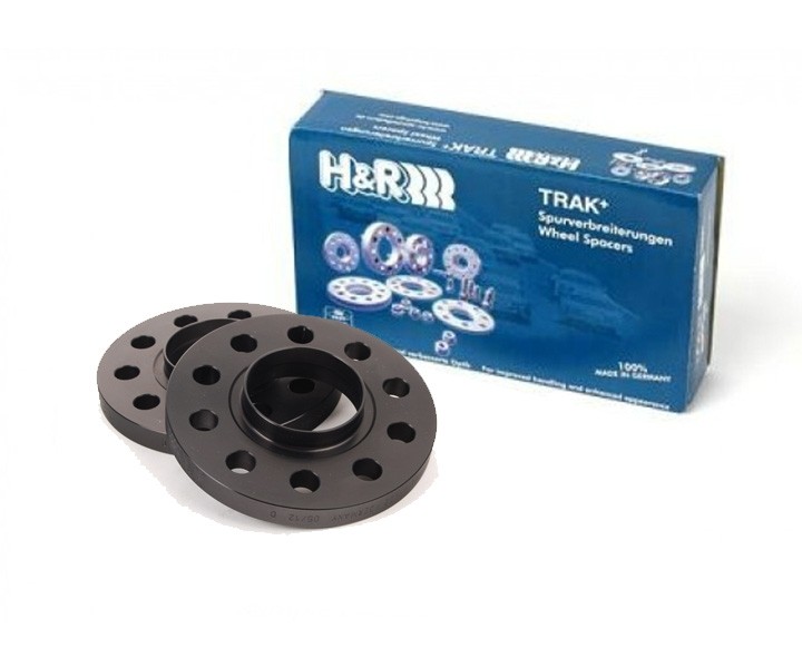 H&R Wielspacers DR20 Systeem 20 mm – 5x100 / 5x112 – Naaf 57,1 mm – Zwart – Inclusief 16 mm Center Ring