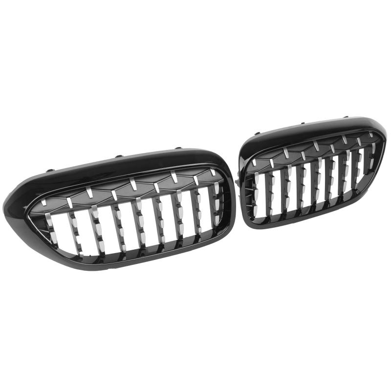 Grill passend voor BMW G30/G31 Glossy black 17- ..Diamonds Chroom