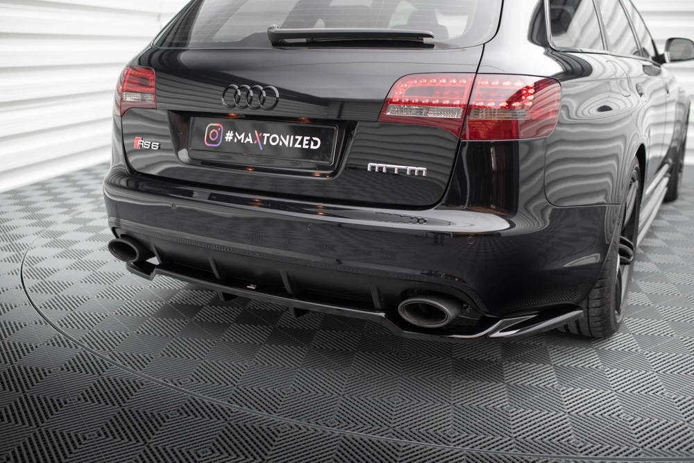 Diffuser passend voor Audi RS6 C6 Avant Maxton Glans Zwart