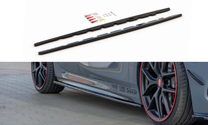Zijskirts passend voor BMW 1 Serie F40 M-Pack/ M135i Glans Zwart V1