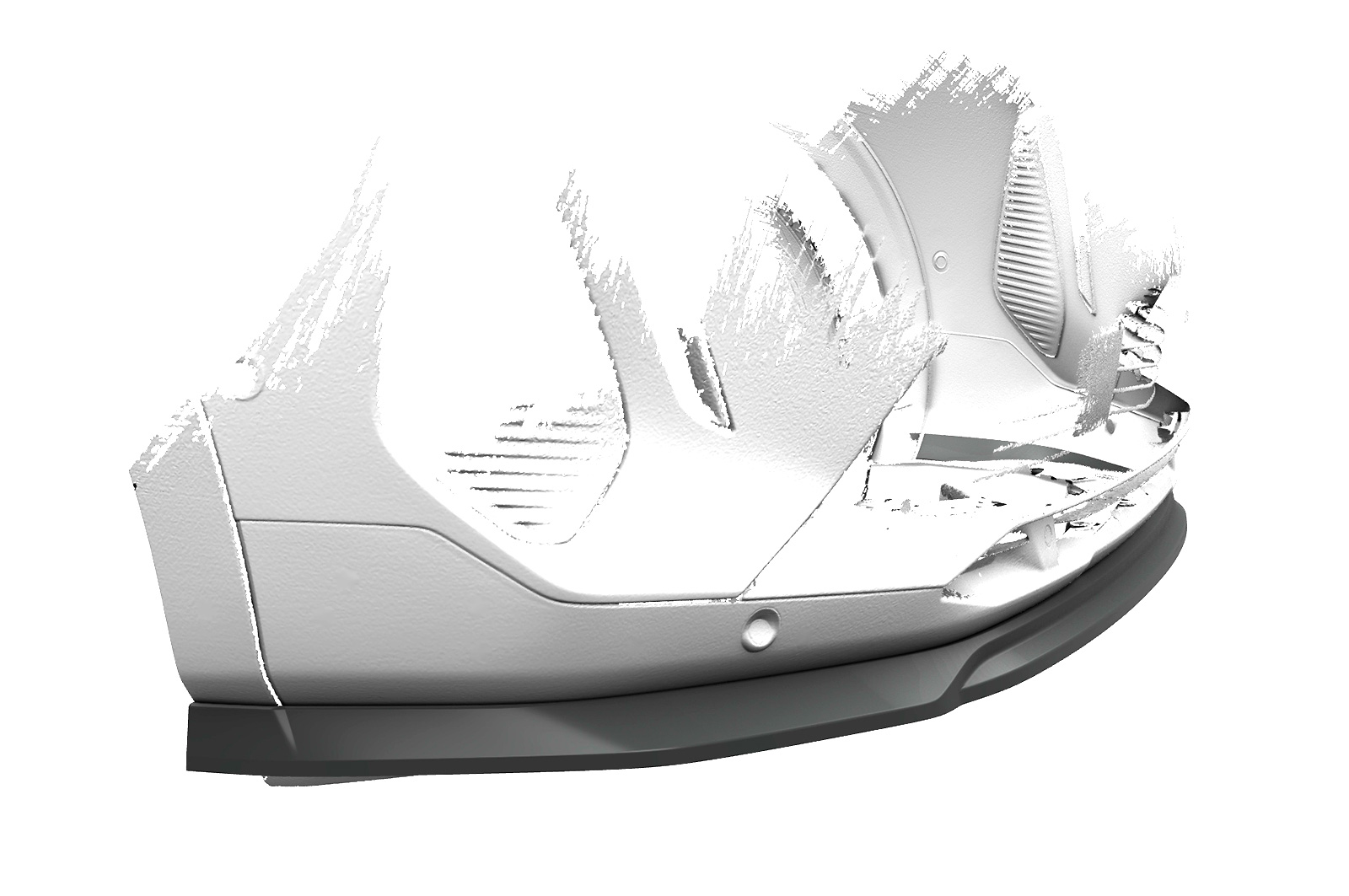 Voorspoiler Peugeot 5008 CSR glans Zwart