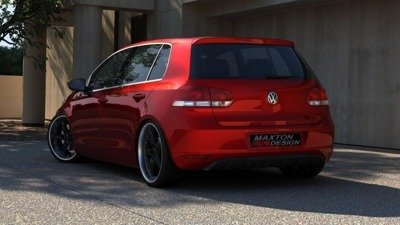 Diffuser passend voor VW Golf 6 Zonder Uitlaatgat Glans Zwart