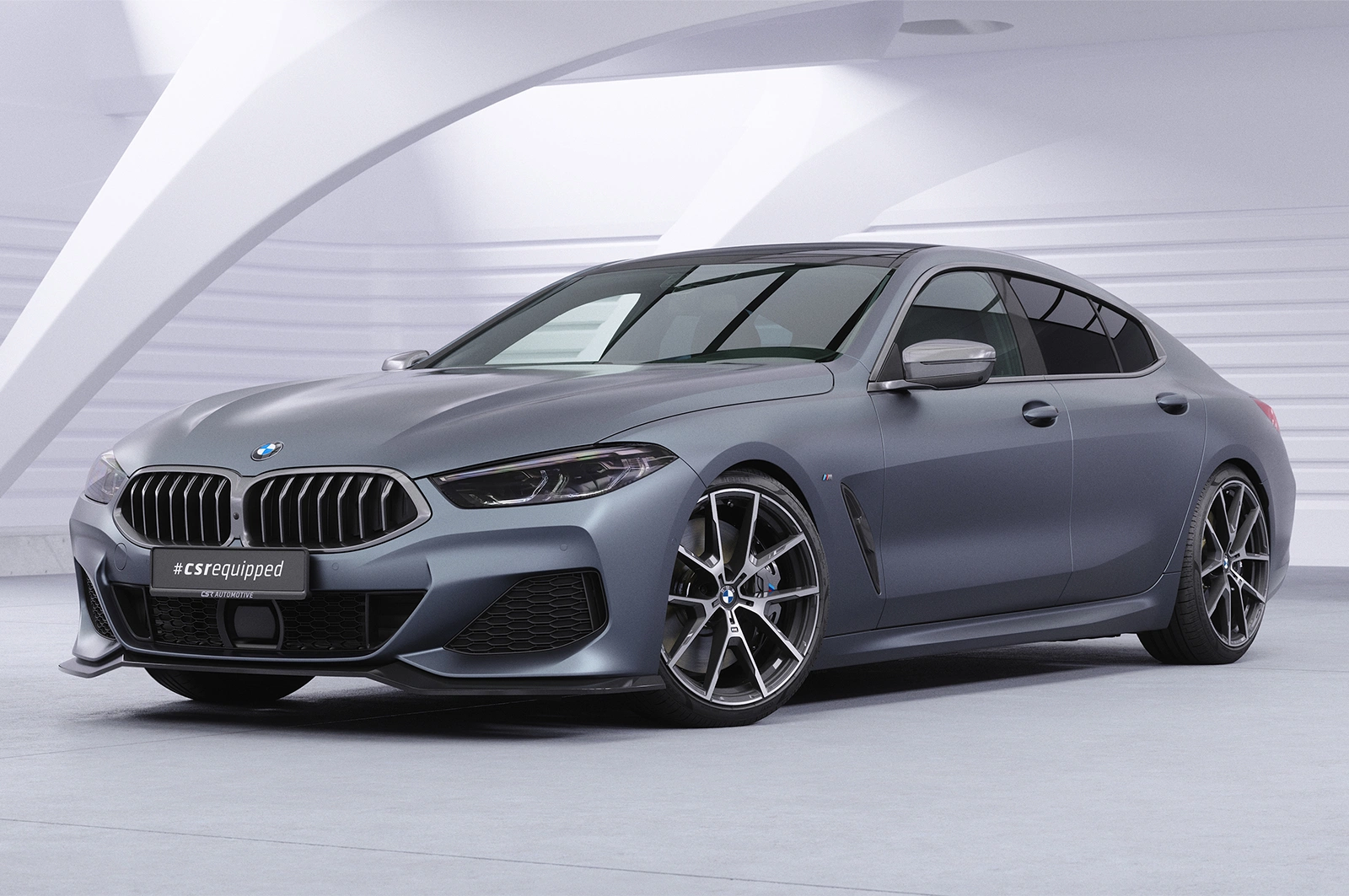 Voorspoiler passend voor BMW 8er G14, G15, G16 Glans Zwart (2019 - heden)