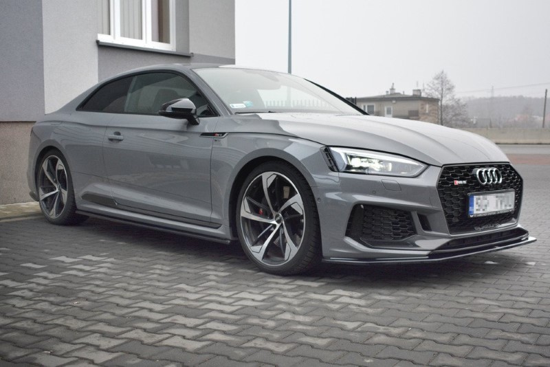 Voorspoiler passend voor Audi RS5 F5 Coupe / Sportback V.2 Glanzend Zwart