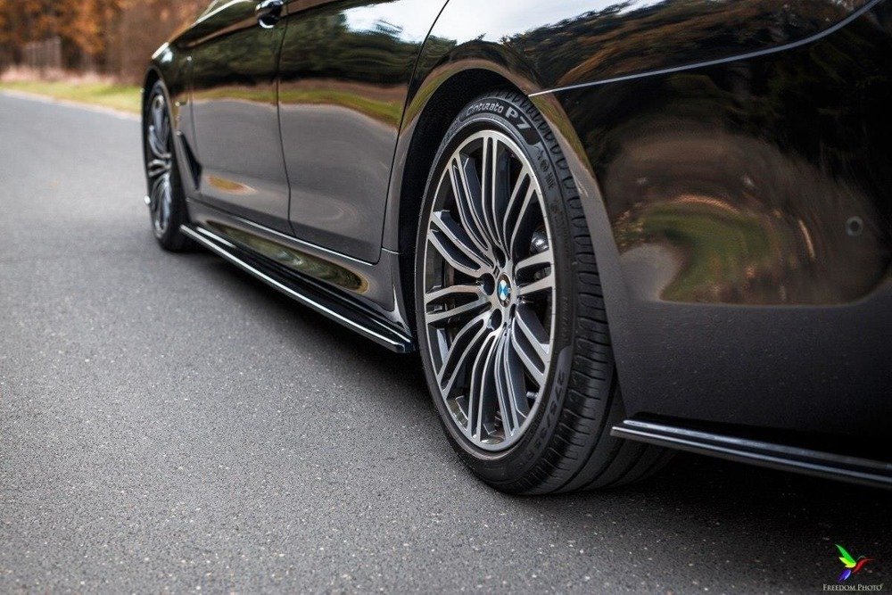 Zijskirts Diffuser passend voor BMW G30/G31 M-Pakket Glossy Black