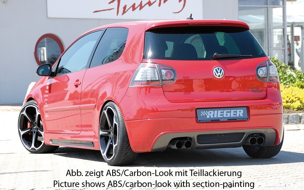Achterbumper Diffuser passend voor VW Golf V GT/GTI Rieger