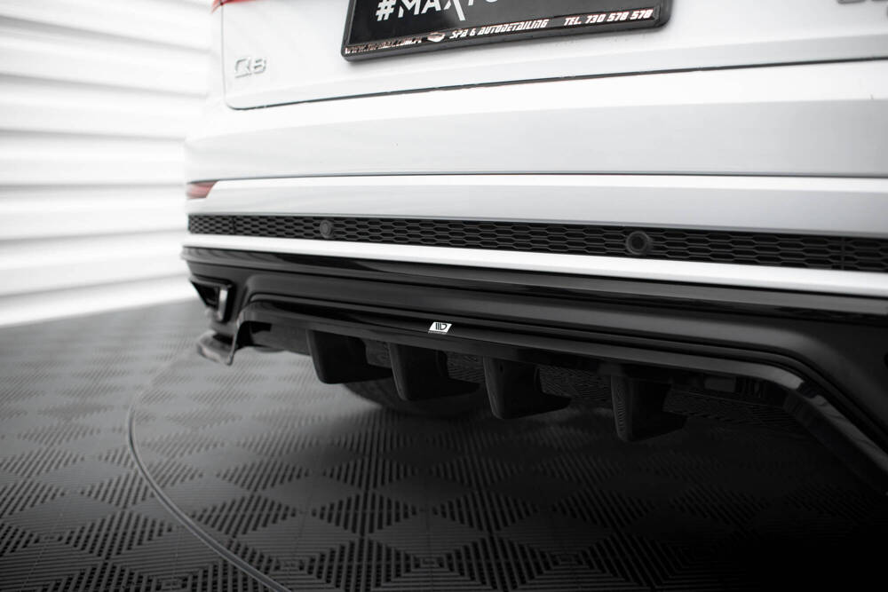 Diffuser passend voor Audi Q8 S-Line Maxton Glans Zwart