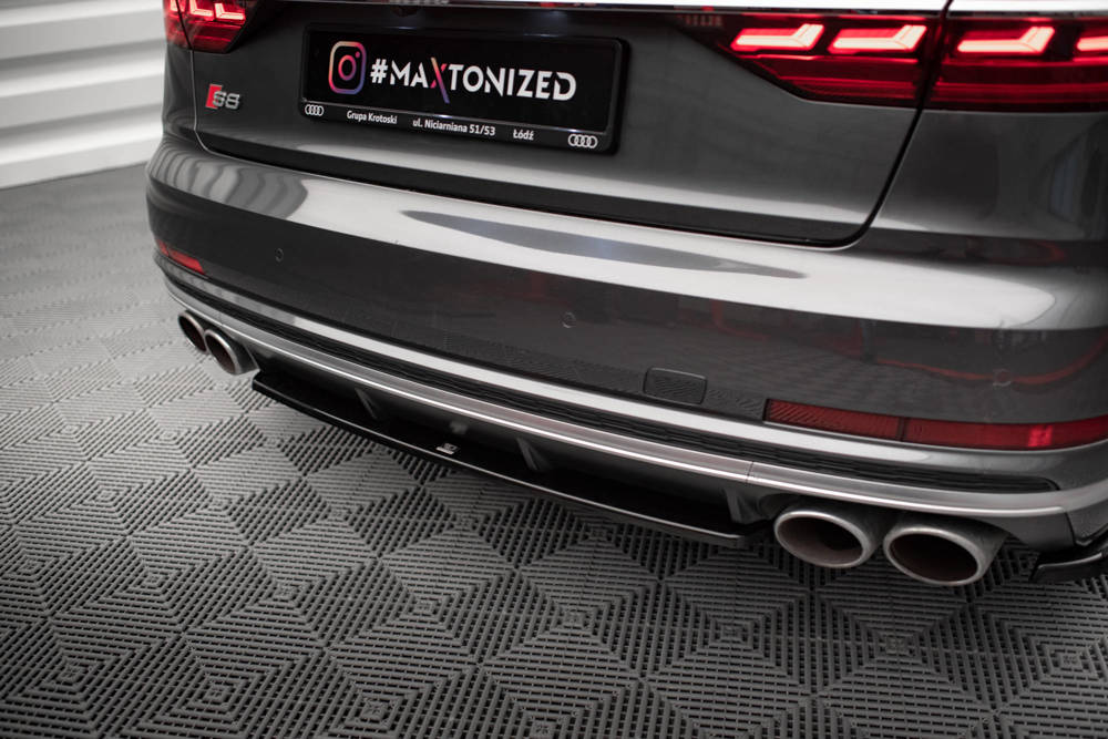 Diffuser passend voor Audi S8 D5 Maxton Glans Zwart