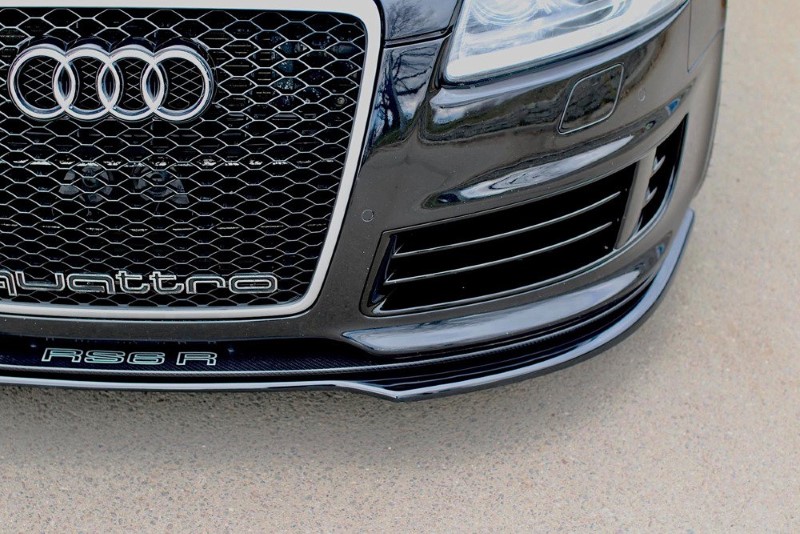 Voorspoiler passend voor Audi RS6 C6 Glanzend Zwart